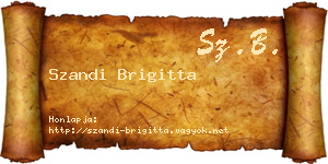 Szandi Brigitta névjegykártya